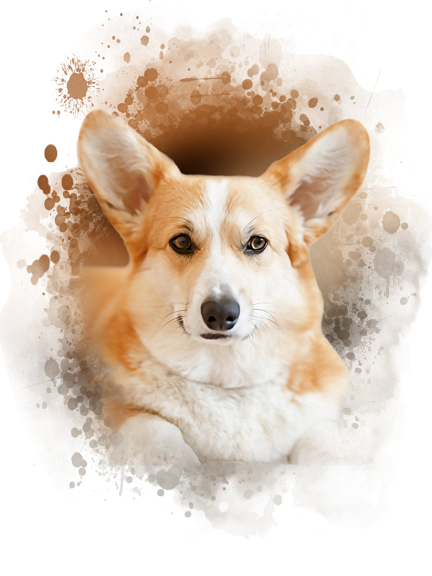 Watercolor Pet Portrait Print – Custom Art for Dogs, Cats & More