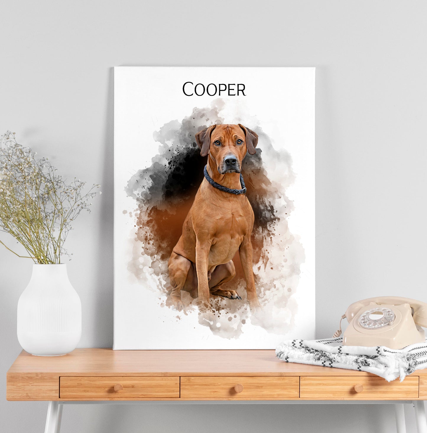 Watercolor Pet Portrait Print – Custom Art for Dogs, Cats & More