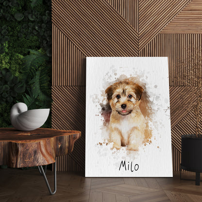 Watercolor Pet Portrait Print – Custom Art for Dogs, Cats & More