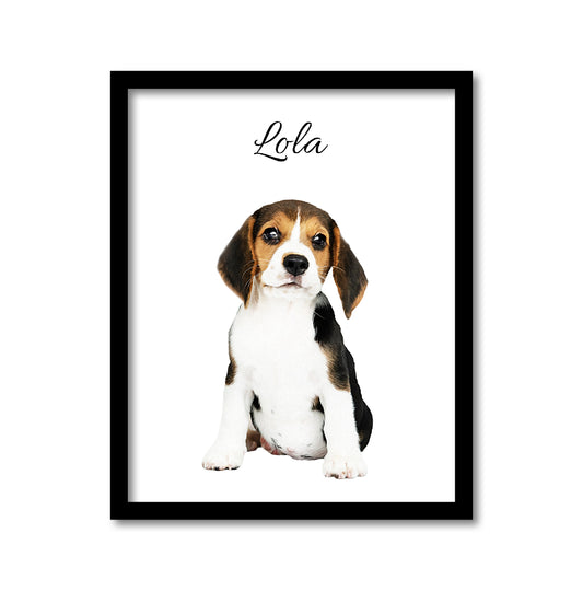 Custom Watercolor Pet Portrait with QR Code: Memorial Gift