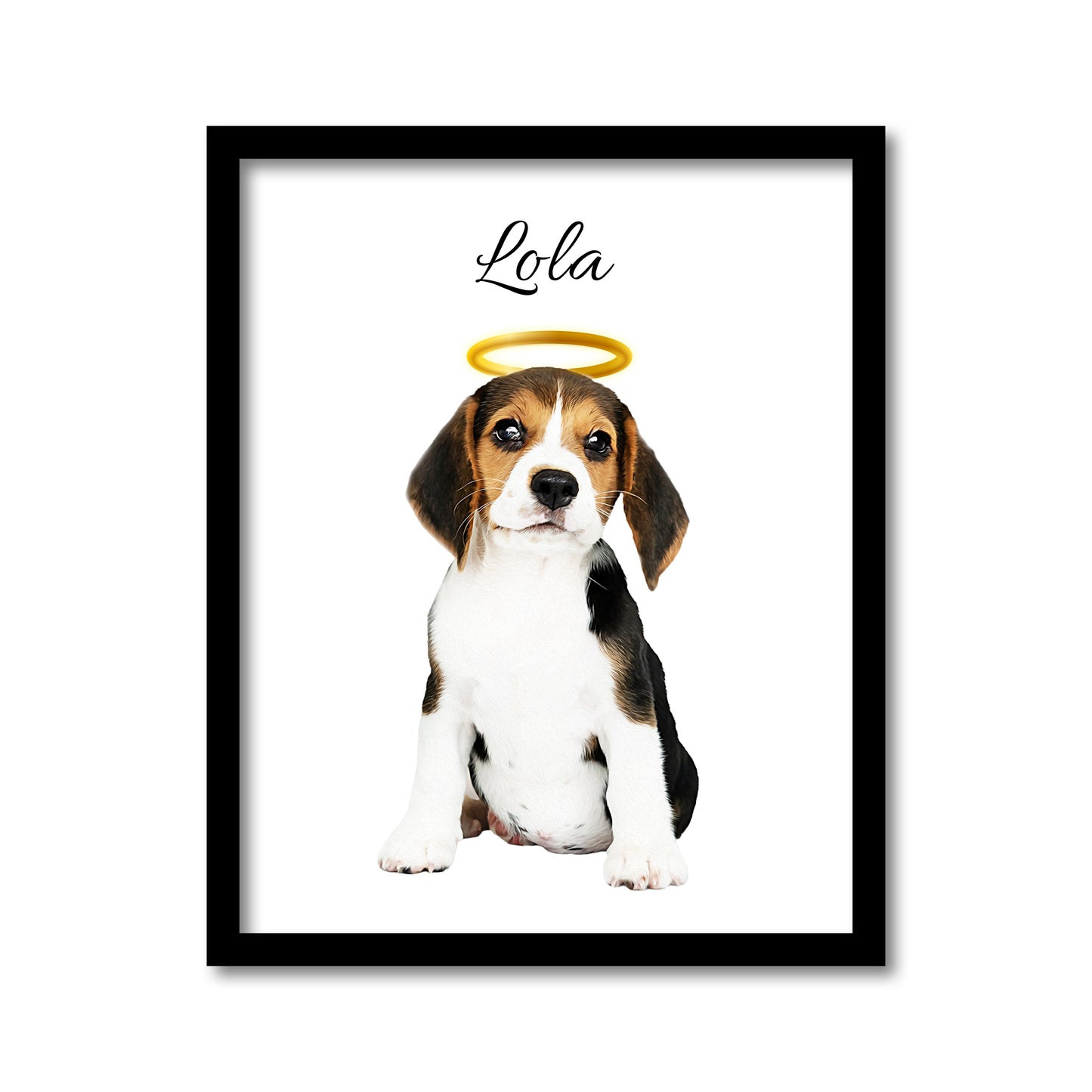 Custom Watercolor Pet Portrait with QR Code: Memorial Gift