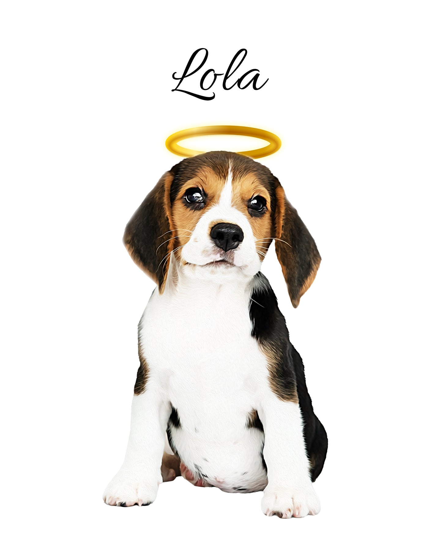 Custom Watercolor Pet Portrait with QR Code: Memorial Gift