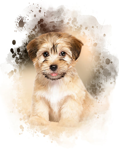 Dog Portrait Watercolor Print – Custom Artwork from Your Photo