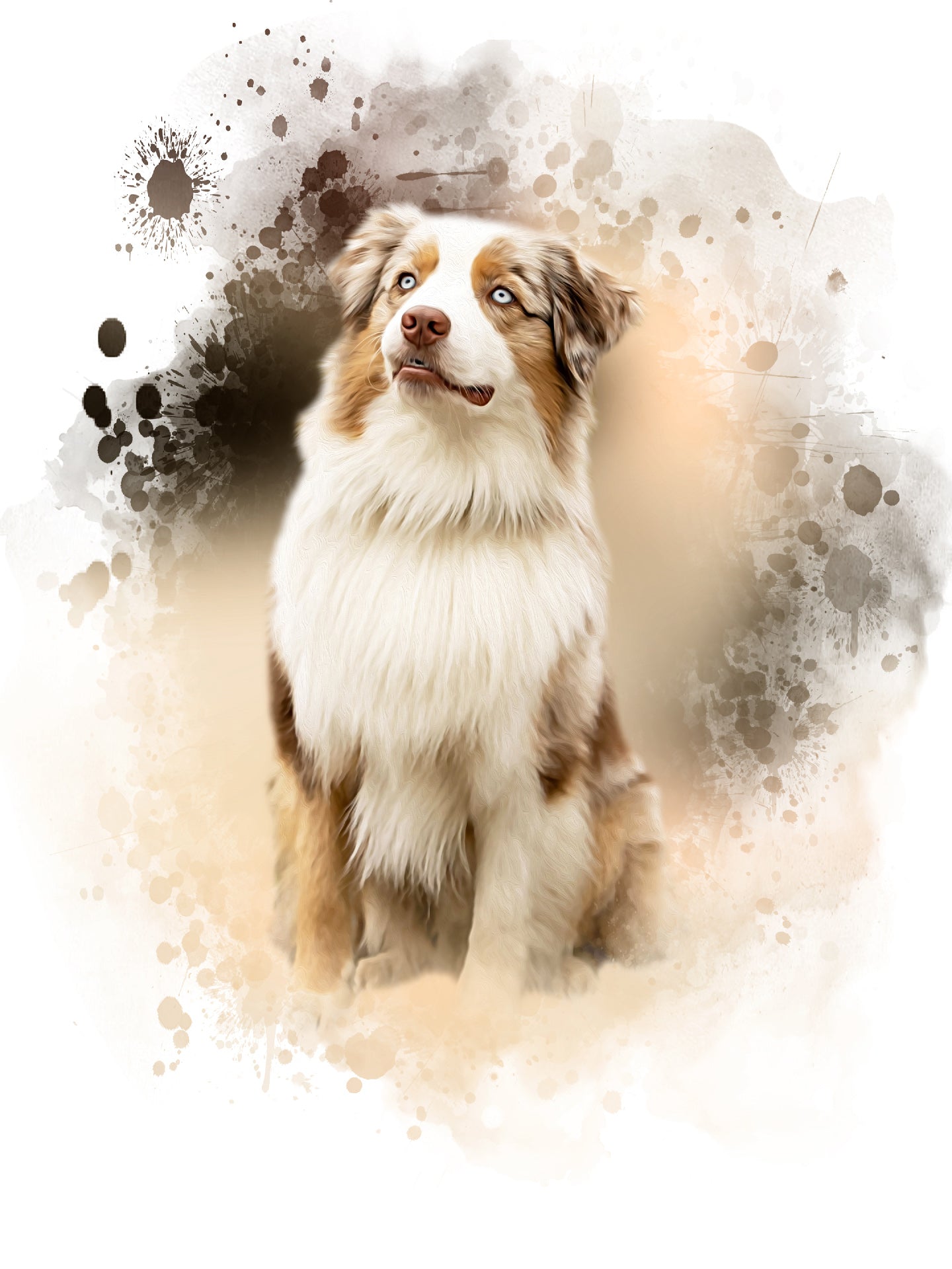 Watercolor Pet Portrait Print – Custom Art for Dogs, Cats & More